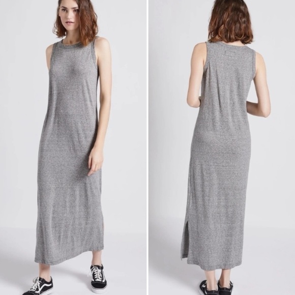 Current/Elliott Perfect Muscle Tee Midi Dress Small heather gray minimalist - Picture 1 of 14